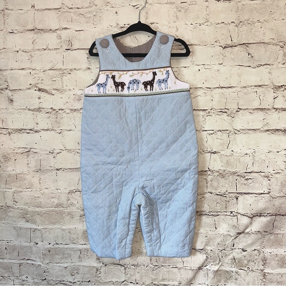 Beaux et Belles Safari Smocked Romper